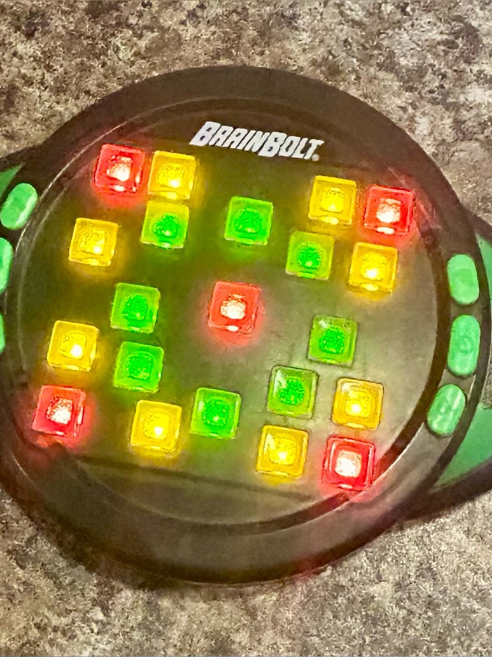 Electronic Puzzle Game - Black with Green Accents